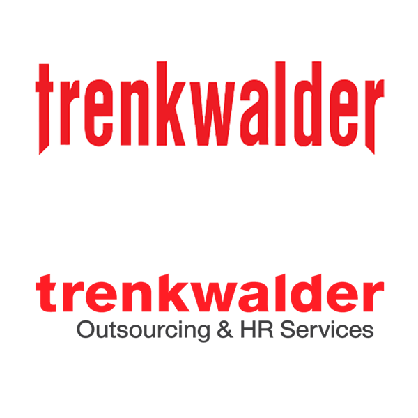 Prvi logotip (1985 - 2018) in aktualni logotip podjetja Trenkwalder.